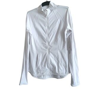 NWT Yogalicious White Lux Rebel Full Zip Performance Jacket